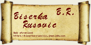 Biserka Rusović vizit kartica